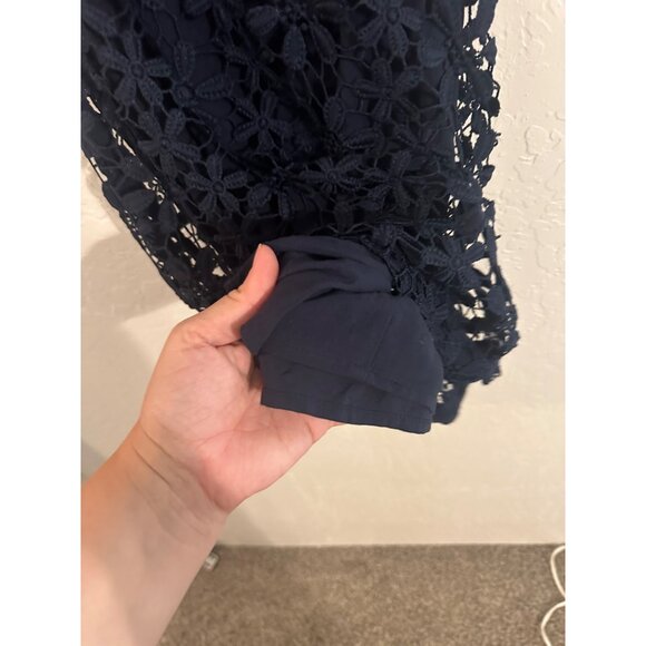 Hollister Blue Floral Cutouts Mini Dress - Picture 6 of 9